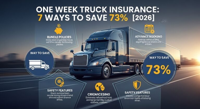 One Week Truck Insurance: 7 Ways to Save 73% [2026]