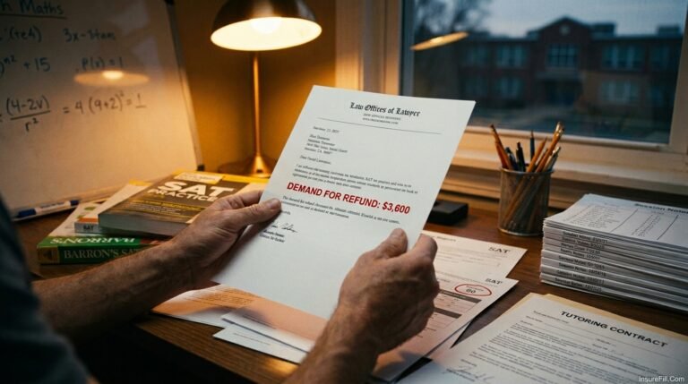 Professional indemnity insurance tutors demand letter SAT score dispute legal fees coverage protection 2026